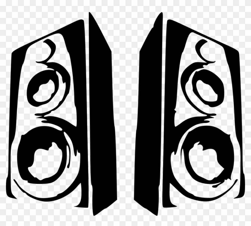 Speakers Clipart Graphic - Speakers Black And White #595945