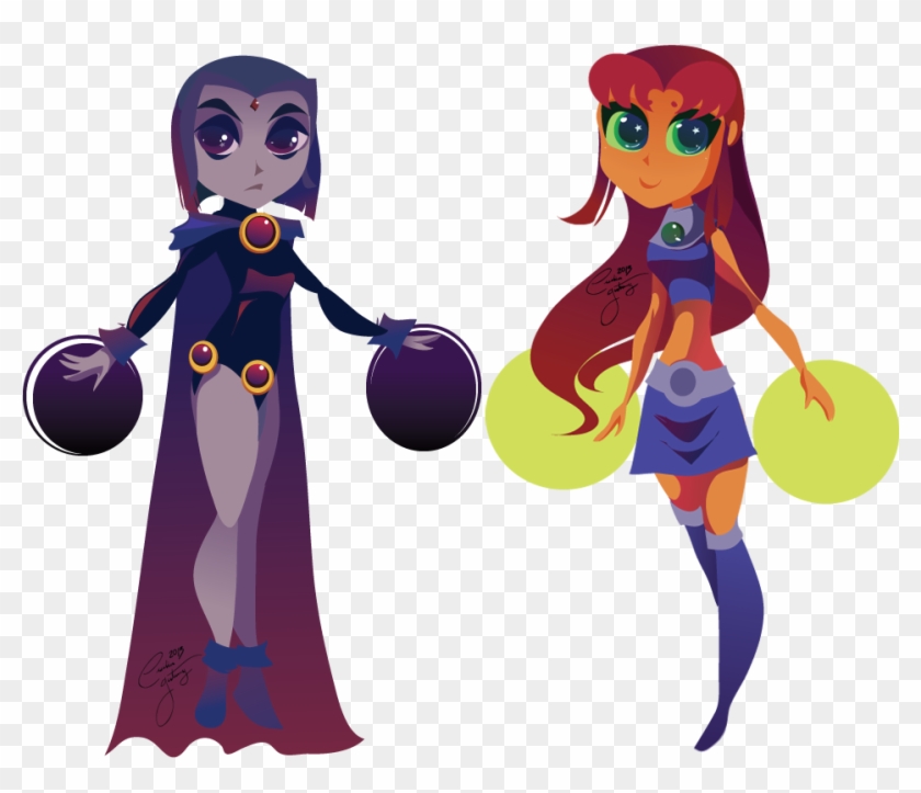 Raven And Starfire By Ceshira Raven And Starfire By - Easy To Draw Star Fire #596015