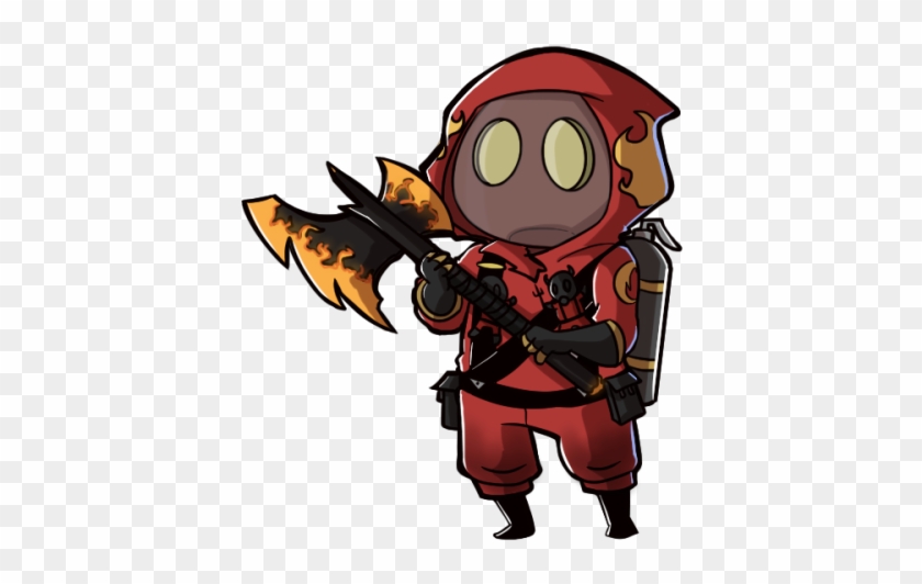 Can Survive A Uncharged Headshot Of Any Rifle Can Survive - Tf2 Chibi Pyro #596019