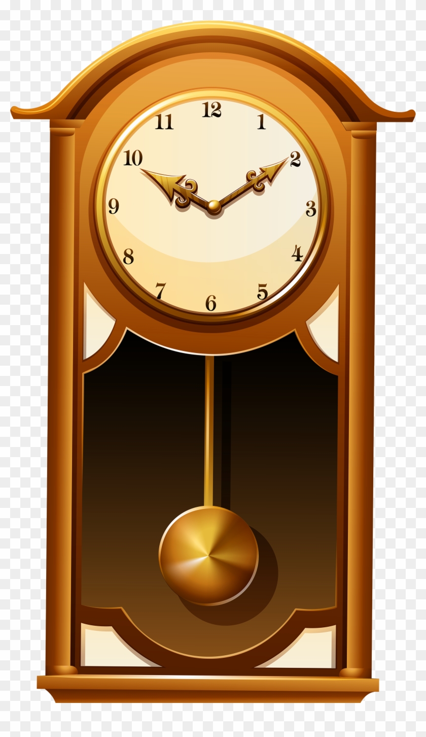 Antique Wall Clock Png Clip Art - Black Wall Clock Png #596037