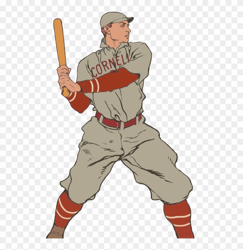 Free Vintage Baseball Player Clip Art - Vintage Baseball Player Clipart #596039