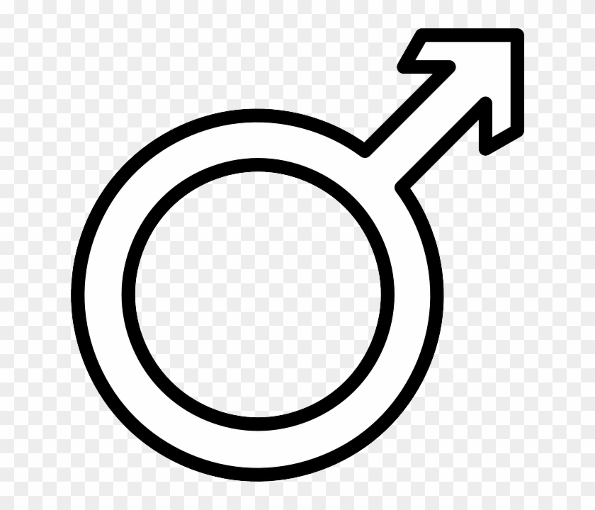 Sign, Outline, Symbol, Boy, Man, Female, Male, Girl - Male Symbol White Png #596198