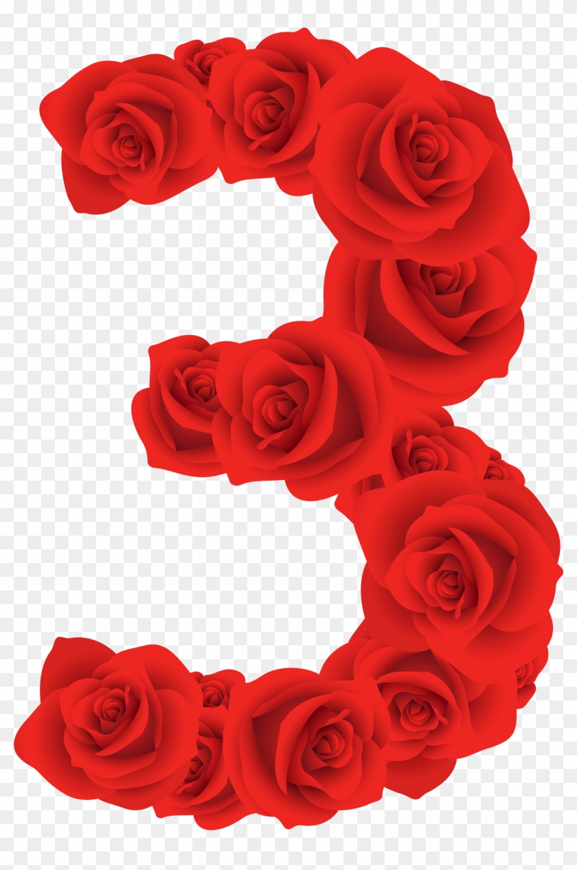 Clipart Images, Red Roses, Numbers, Third, Empire, - Clip Art #596284