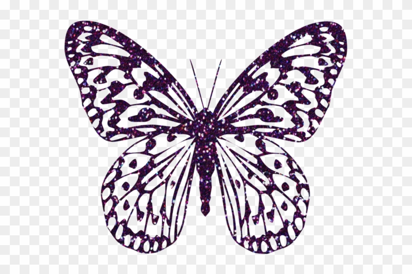 Purple Decorative Butterfly Png Clipart Image - Purple Butterfly Transparent Png #596346