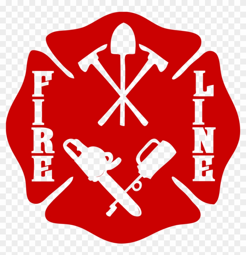Wildland Firefighter Fire Line Maltese Cross Decal - Wildland Firefighter Car Sticker #596378