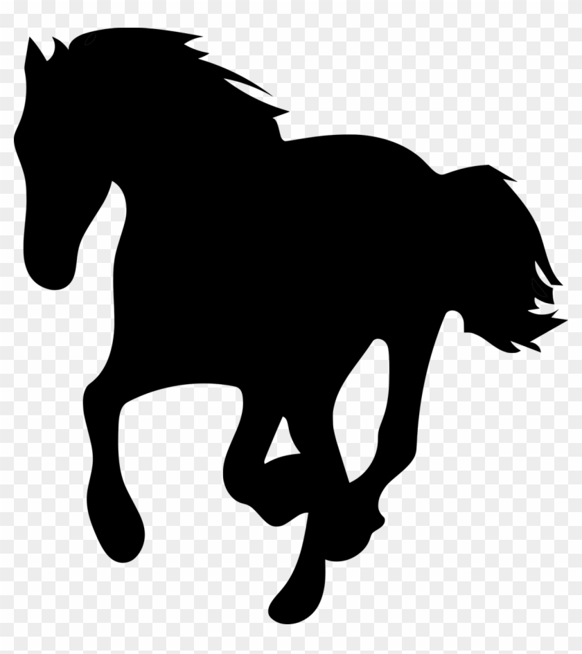Black Horse Clipart 19, - Horse Png Black And White #596397