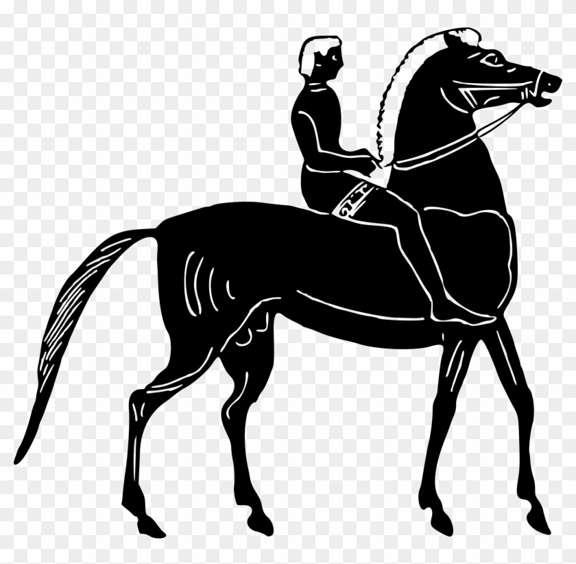 Free Photos > Vector Images > Man On Black Horse Vector - Cavallo Disegno #596508