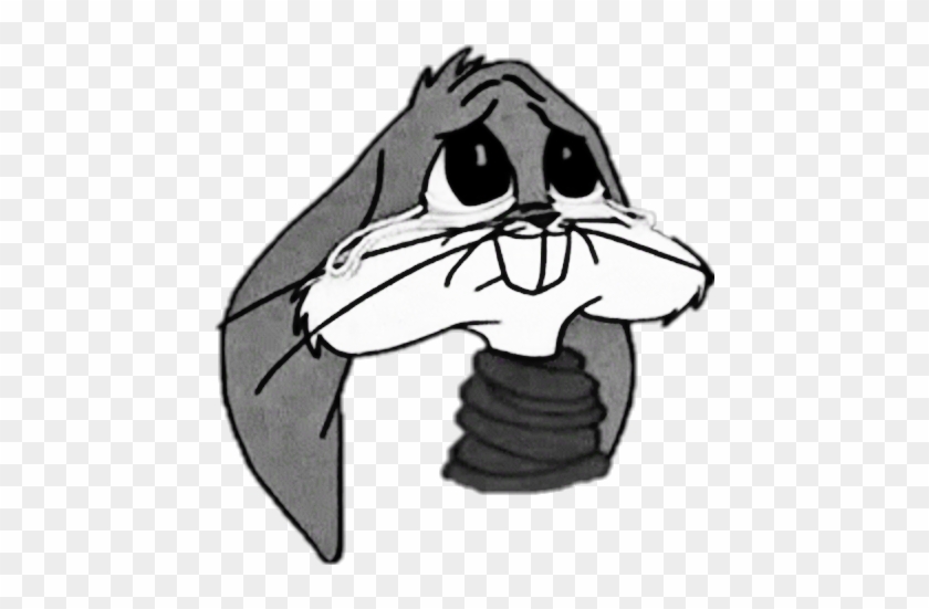 Sad Bugsbunny Blackandwhite Depressed Tears - But I Love You Bugs Bunny.