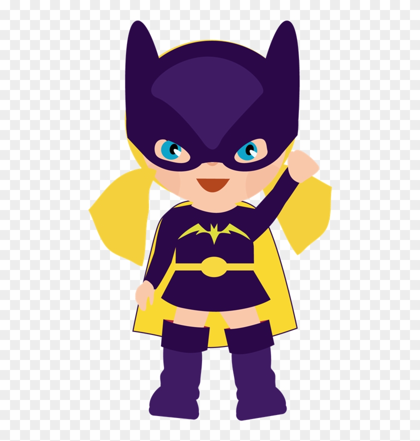 Batgirl Superboy - Superheroes Boys And Girls - Edible Cupcake Toppers #596755