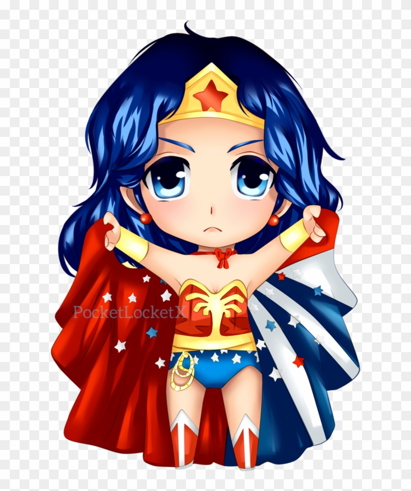 Classic Wonder Woman Chibi By Pocketlocketx On Deviantart - Wonder Woman Anime Chibi #596847