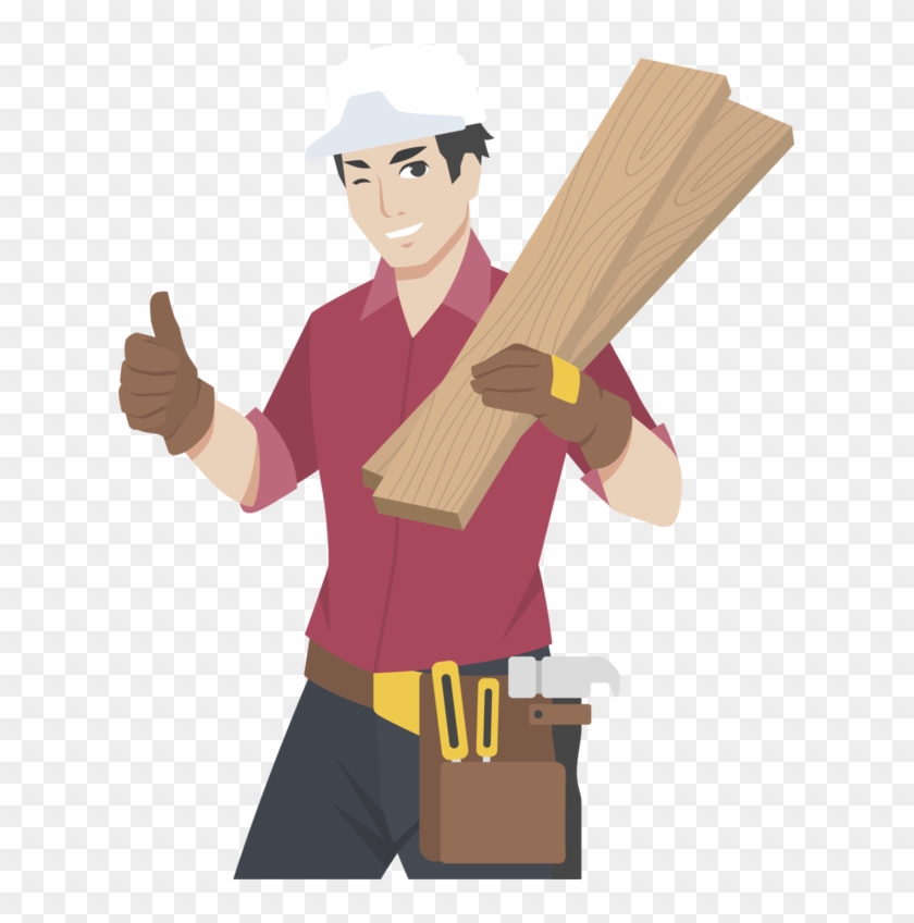 Construction Worker Brick Laborer Wood Wall - Construction Worker Brick Laborer Wood Wall #597371