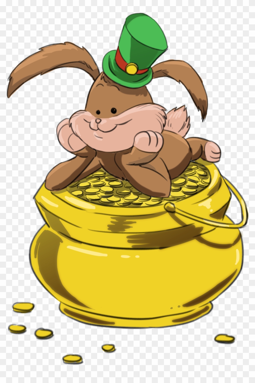 St Patrick's Day Stuffed Bunny Pot O Gold - St Patrick's Day Stuffed Bunny Pot O Gold #597400