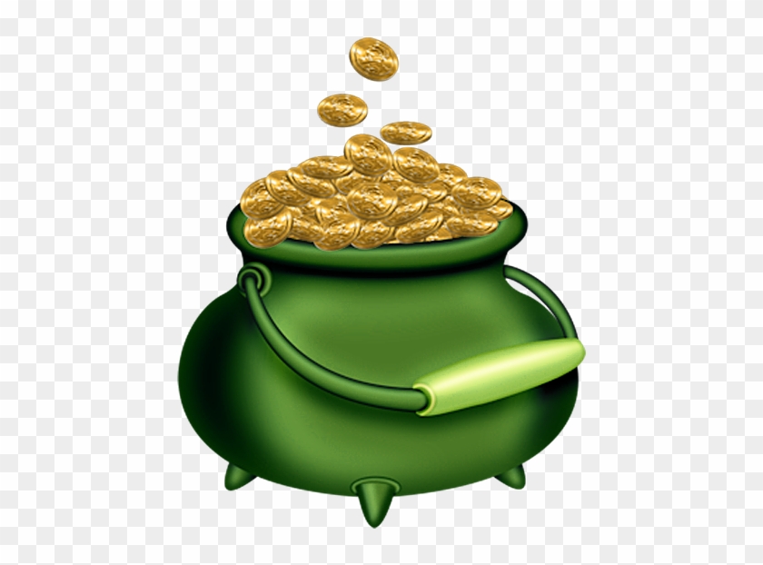 St Patricks Day Clip Art Pot Gold - Pot Of Gold .png #597405