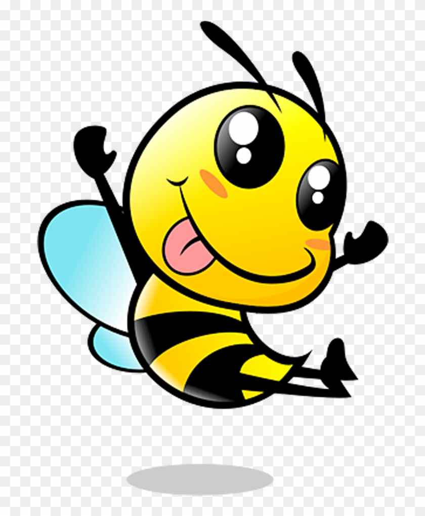 Honey Bee Cartoon Illustration - Removable Baby Feeding Bibs Saliva Towel Newborn Baby #597435
