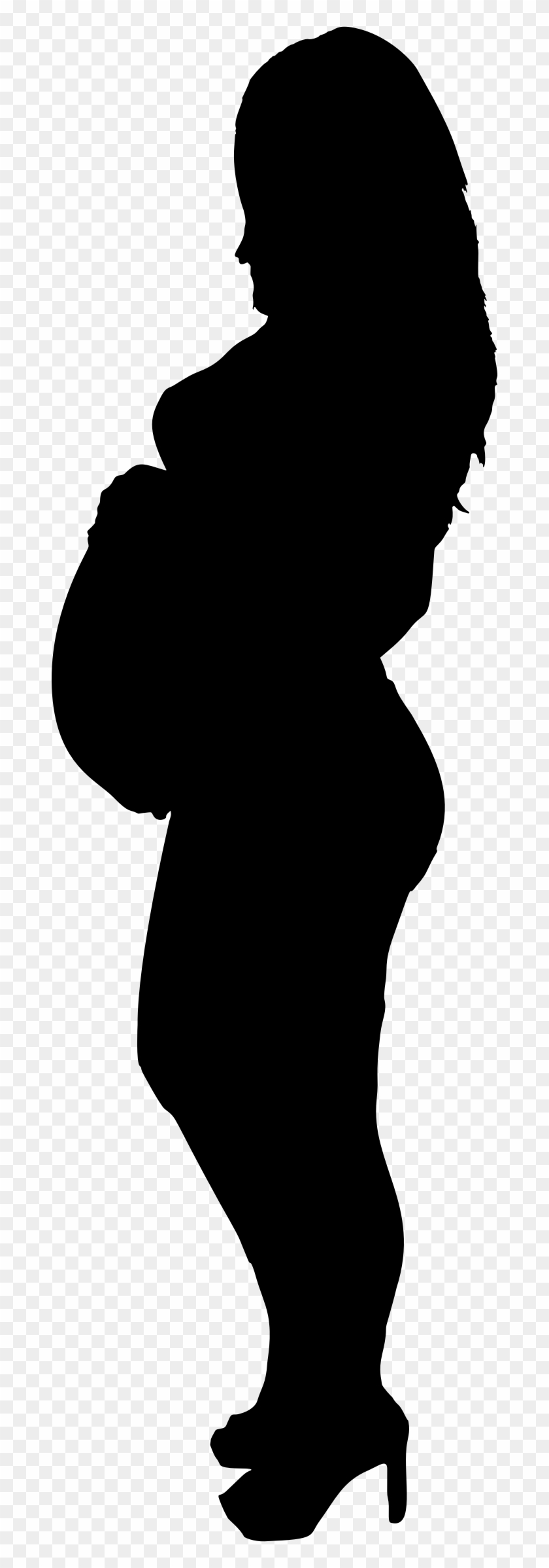 Pregnant Woman Silhouette Heels #597527