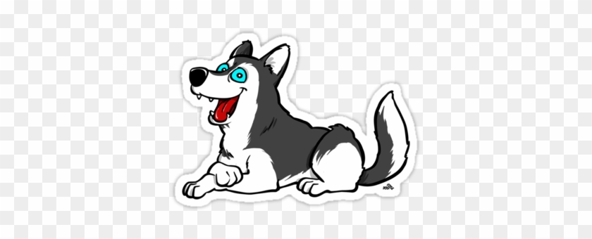 Husky Stickers > - Siberian Husky Cartoon Dog T-shirt & Hoodie #597606