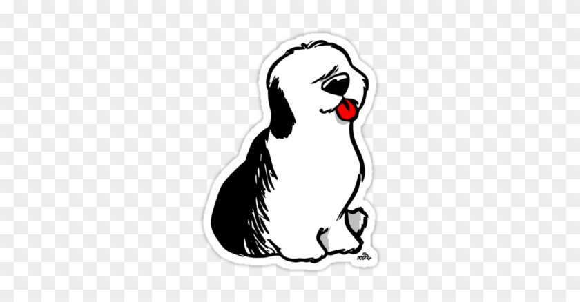 Sheepdog Stickers > - Old English Sheep Dog Cartoon T-shirts #597637