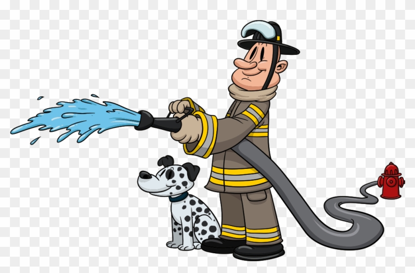 Dalmatian Dog Firefighter Cartoon - Cartoon Firefighter #597691