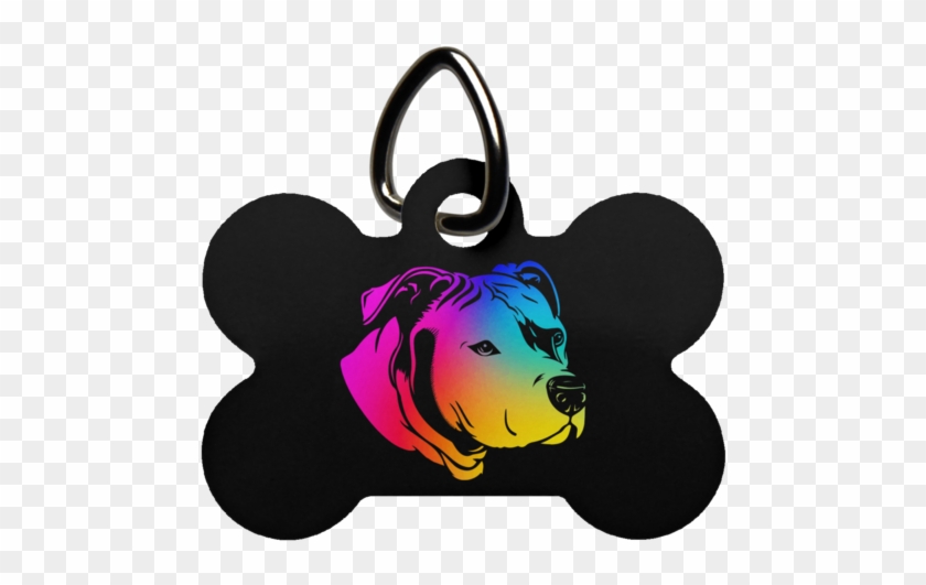 Pit Bull Dog Bone Pet Tag - Pet Tag #597699