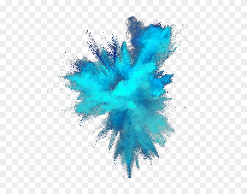 Blue Color Powder Explosion Png - Blue Smoke Png Transparent #597741