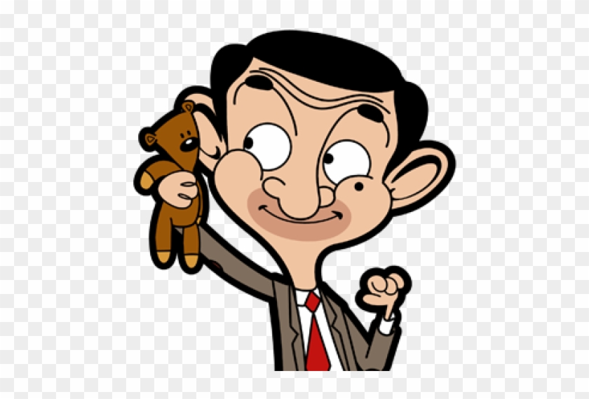 Youtube Coloring Book Character Cartoon - Mr Bean Cartoon With Teddy #597871