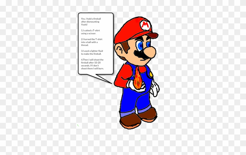 Mario Holding A Fireball By Qwertyuiopasd1234567 - Mario Holding Fireball #597879
