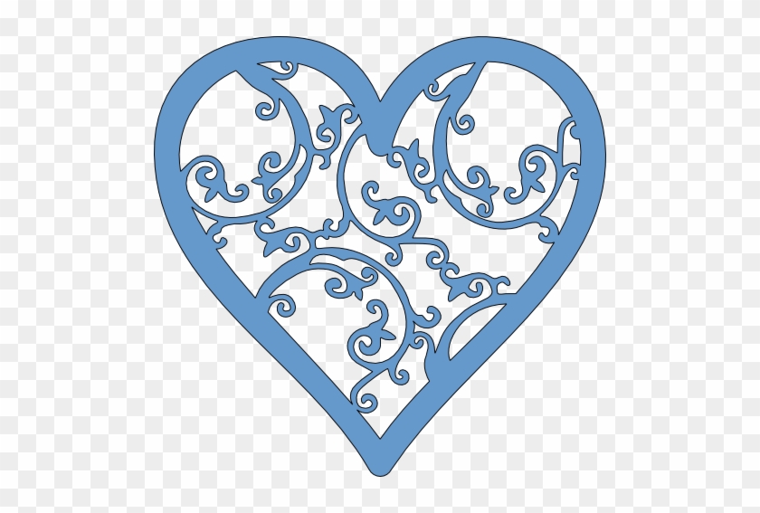 Patterned Heart - Filigree Heart Clip Art #598281