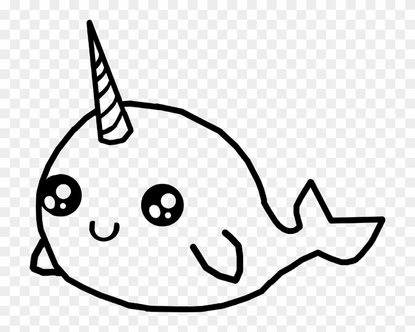 Doodlecraft Kawaii Narwhal Image File - Kawaii Narwhal Coloring Pages #598317