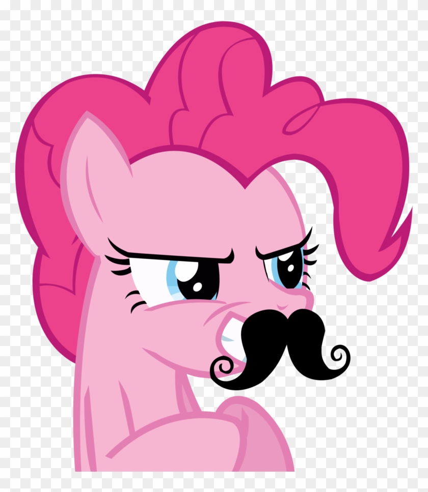 Mustache By Coolez - Pinkie Pie Mustache Gif #598343