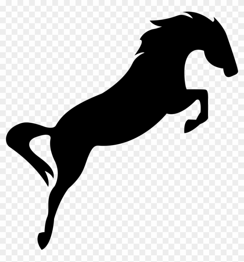 Horse Black Silhouette In Elegant Jump Comments - Horse Jumping Silhouette #598397