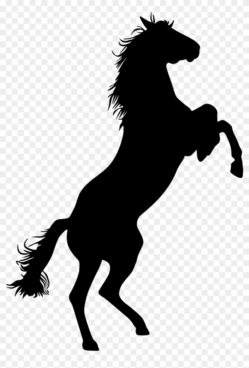 Jumping Horse Tattoo Design Free - Standing Horse Silhouette #598415