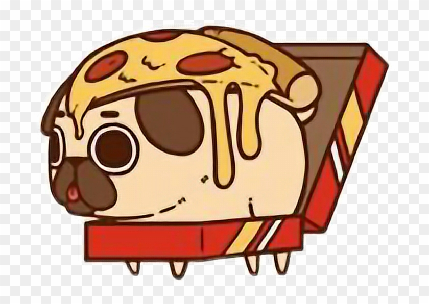 Cute Kawaii Pug Chibi Food Pizzafreetoedit - Cute Kawaii Pugs #598447