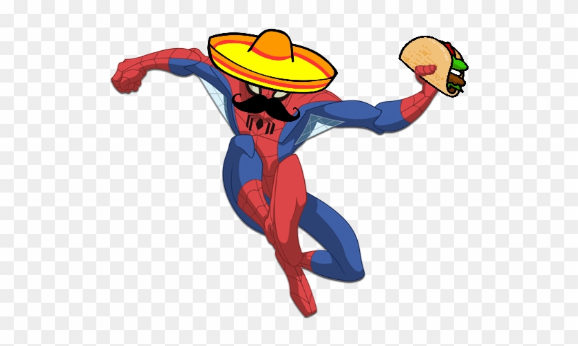 Tacos Clipart Taco Man - Spiderman Eating Tacos #598449