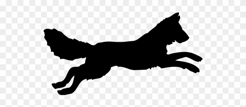 Lone Wolves Creative - Wolf Jumping Silhouette Png #598453