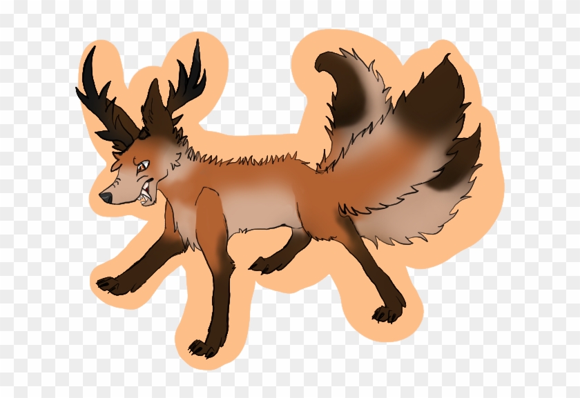 Without 2 Tails Antlers - Cartoon #598514
