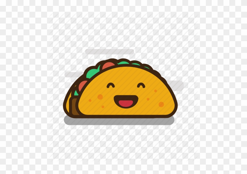 Cartoon Taco Cartoon Emoji Emoticon Expression Fast - Smiling Taco Png #598560