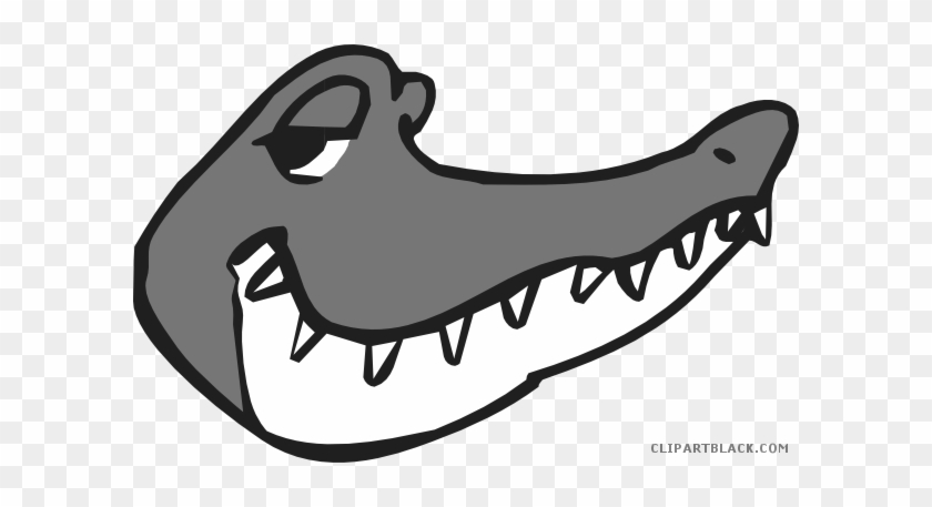 Alligator Head Animal Free Black White Clipart Images - Alligators #598634
