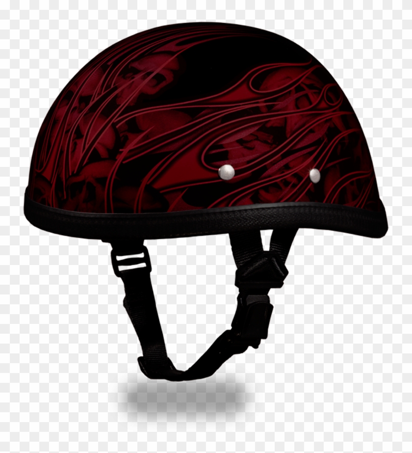 Eagle- W/ Multi Skull Flames Red - Bicycle Helmet #598846