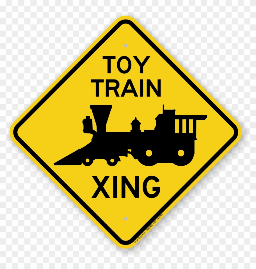 Toy Train Xing Diamond Crossing Sign - Golf Cart Crossing Sign #598893