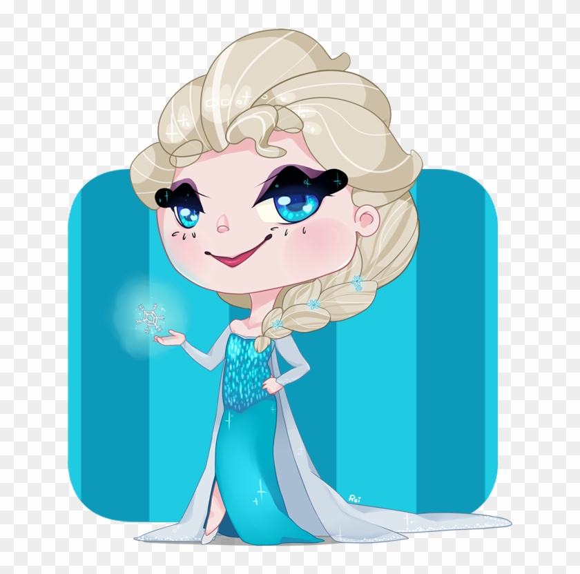 Queen Elsa Frozen Chibi By Bubblyblu On Deviantart - Elsa De Frozen Chibi #598912
