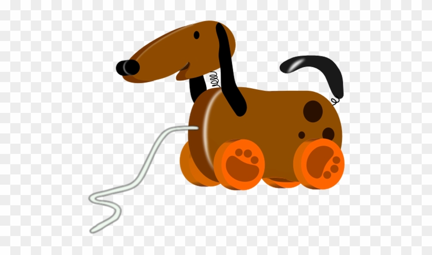 Dog Pull Toy Vector Image - Toy Dog Clipart #599009