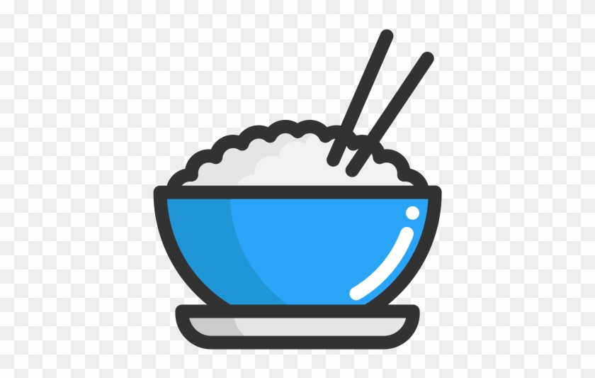 Rice, Steamed Rice, Fruits Icon - Cartoon Bowl Of Rice #599023