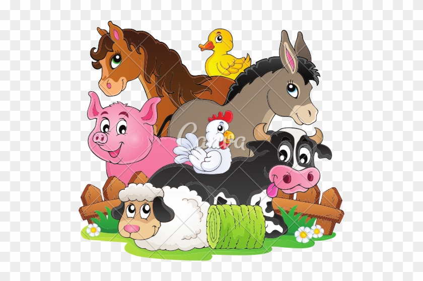 Farm Animals Clipart Farm Community - Cartoon Images Of Farm Animals #599196