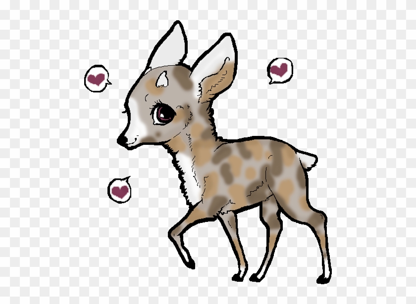 Cute Deer By Azalawolf - Cute Deer Drawing Png #599250
