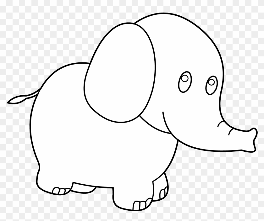 Images For Baby Elephants Clipart Black And White - Clip Art #599278
