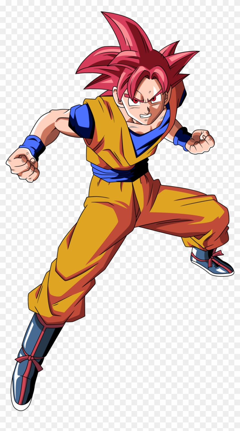 Goku Ssj Dios Rojo Png #599282