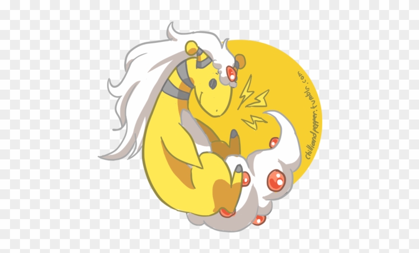 Shiny Mega Ampharos - Cartoon #599418