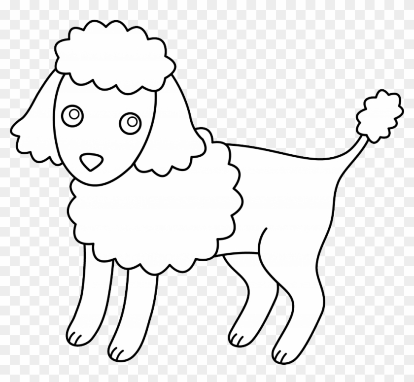 Doggie Coloring Pages Cute Colorable Poodle Free Clip - Pet Dog Poodles Tshirts Poodles Make Me Happy Shirts #599439