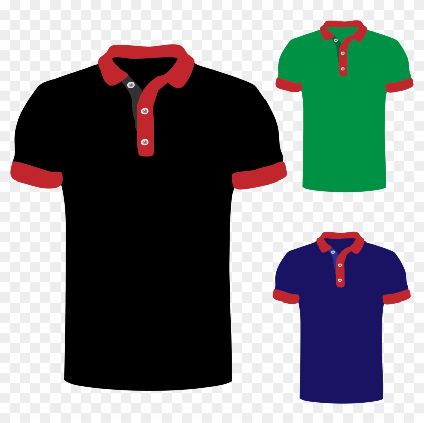 Clothing Clip Art Images Black And White - Polo Shirt Combination Color #599526