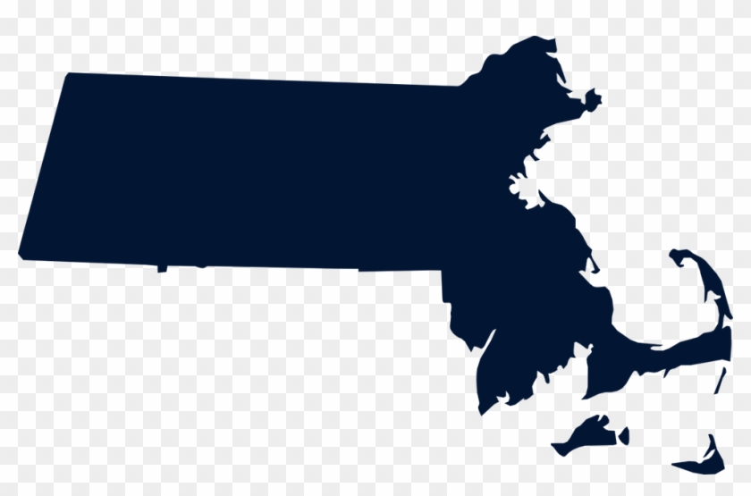 A Silhouette Of The State Of Massachusetts, One Of - Massachusetts Silhouette #599586